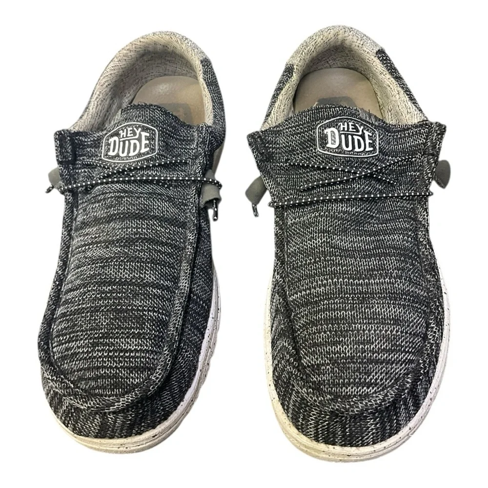 🛶 Hey‎ Dude Wally Sox Men’s Shoes 👟 Size 12 Charcoal Gray 🖤 Slip-On Comfort